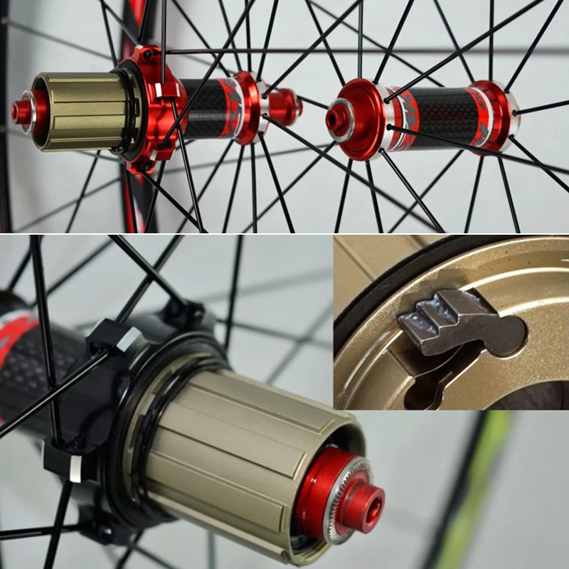 

700C Carbon Fiber 30MM Rim Wheelset stainless steel spoke V/C Brakes Road bike wheelset