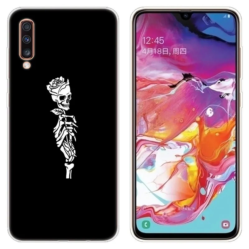 Чехол Dark Skull Art из силикона для Samsung Galaxy A90 A80 A70 A60 A50 A40 A30 A10 A20E A2CORE A9 A7 A8 A6 Plus 2018 A5 2017.