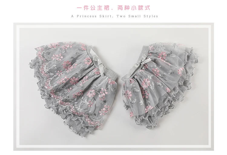 Детская плиссированная юбка-пачка для девочек; детская бальная юбка принцессы с цветочным узором и эластичным поясом; пышная юбка-американка для малышей