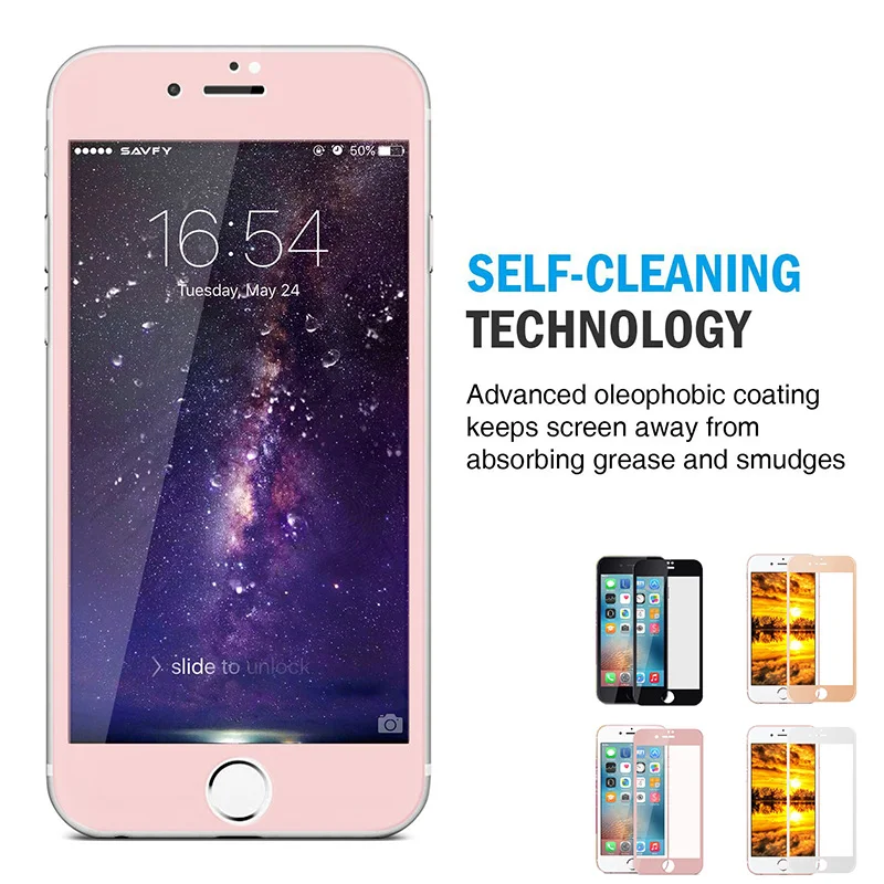 Закаленное стекло для iPhone 6 6s 7 Plus ультратонкая Защитная пленка с полным покрытием