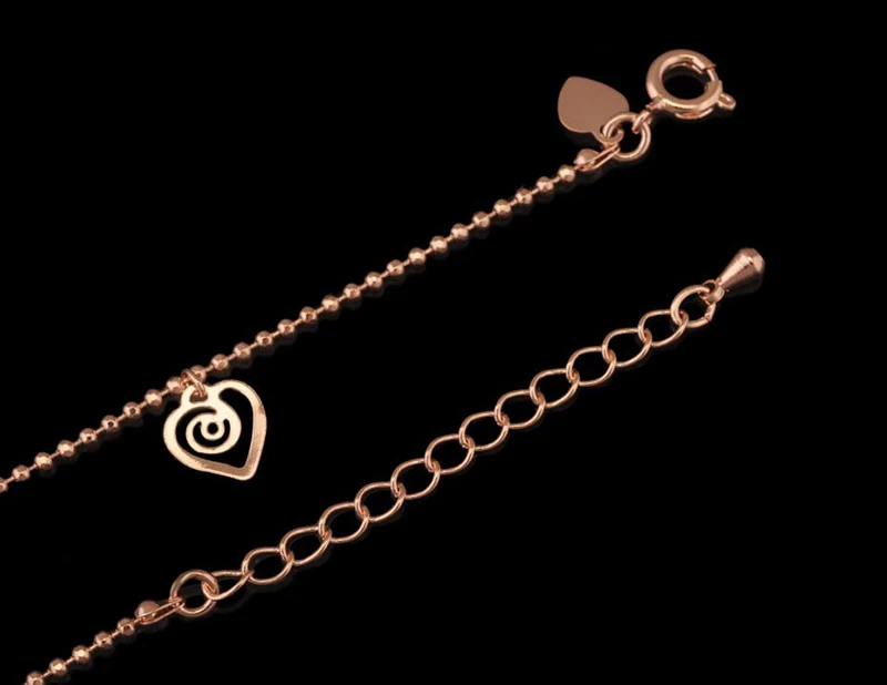 Модный браслет MxGxFam с сердечком розовое золото цвет на лето для девочек|anklet