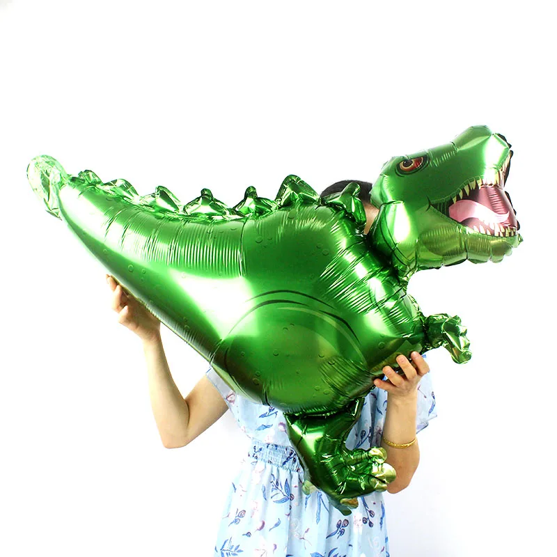 FM green dinosaur Вечерние воздушные шары в виде динозавра, украшения на день рождения, единорога, товары для вечеринок в стиле Юрского периода, вечерние балоны, детские игрушки - Цвет: FM green dinosaur