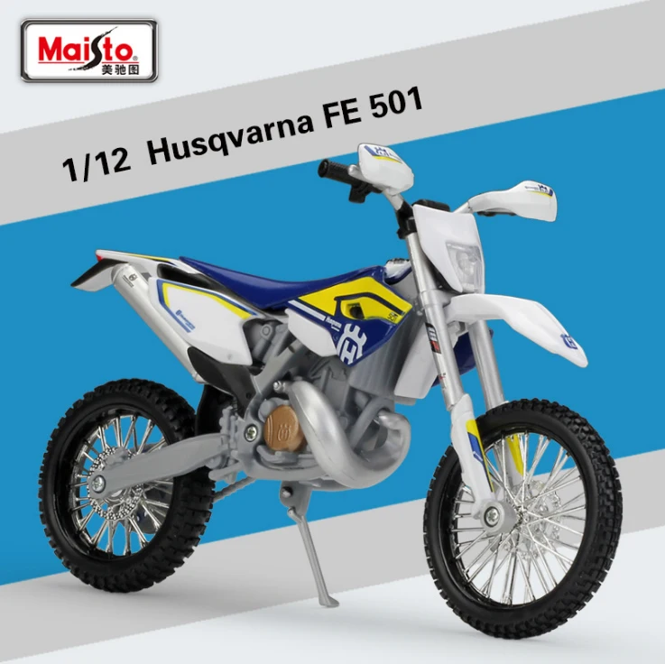 Коллекционная модель автомобиля Husqvarna FE501 Maisto спортивного гоночного мотоцикла 1/12