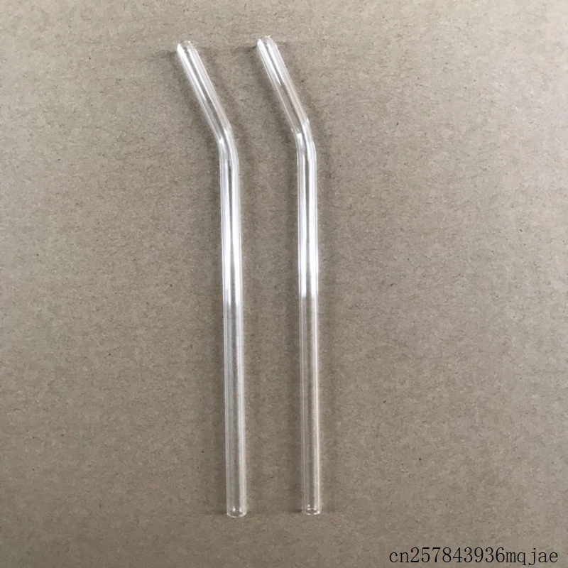 100 шт стеклянные соломинки многократного использования изгиб питьевой соломы