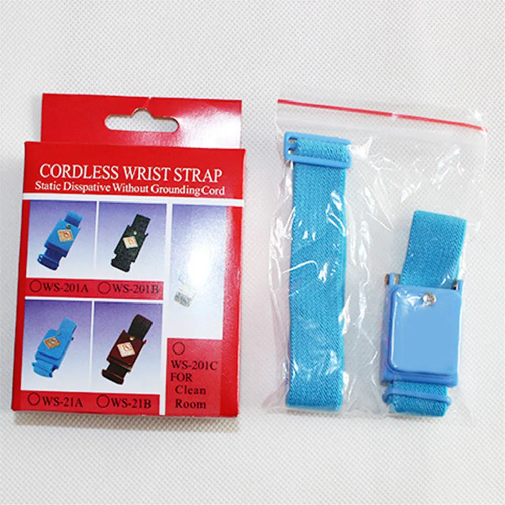 Пластиковый беспроводной электростатический браслет Синий Антистатический