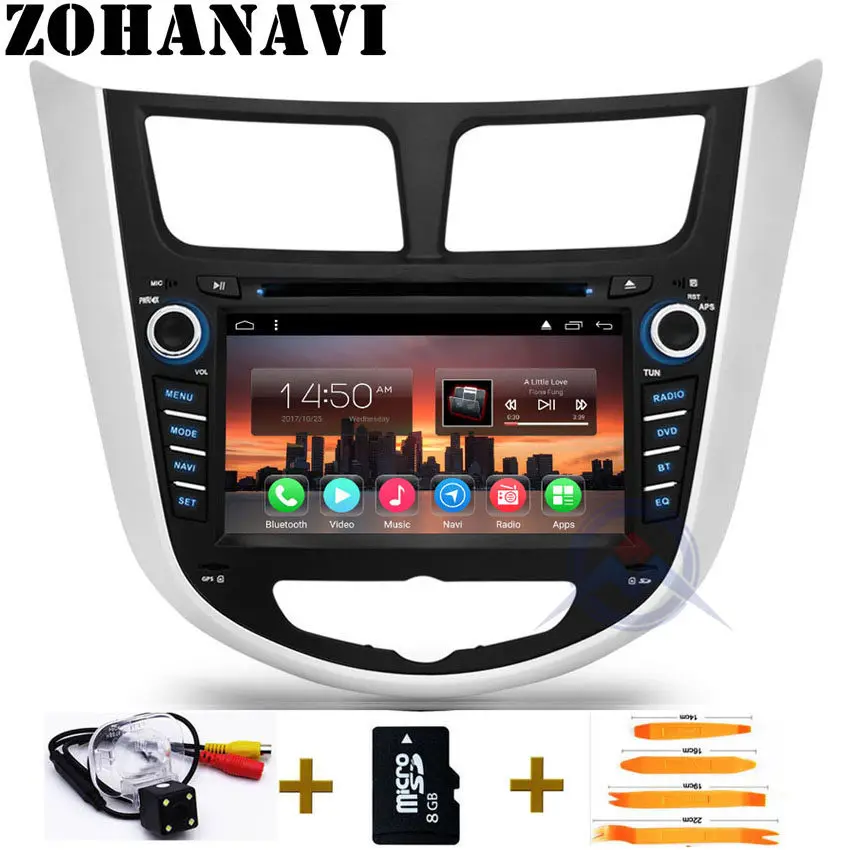 2 din ram 2 ГБ Android 9,0 автомобильный DVD видео мультимедийный плеер для hyundai Solaris Verna Accent gps навигация Авторадио wifi BT карта