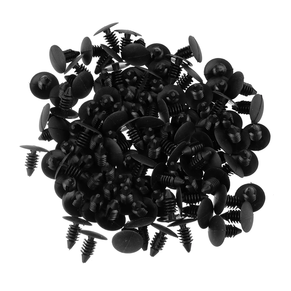 50/100PCS Auto Fastener 8mm*18mm Hole 20mm Dia Car Nylon Trim Boot Plastic Rivets Push Clip Fender Bumper Shield Retainer | Автомобили и
