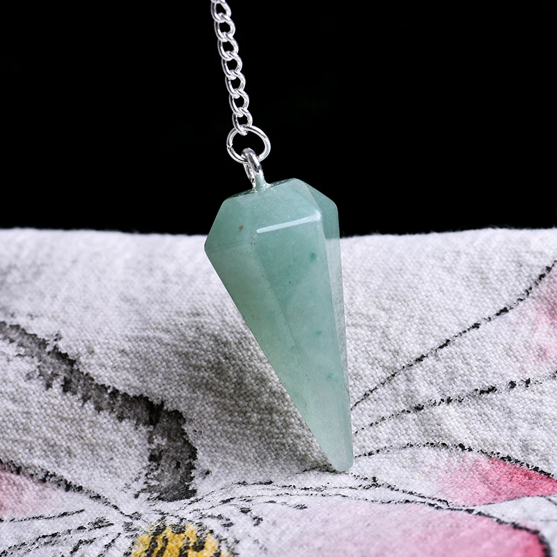 100% натуральный рок конусная кулон aura чакра резки DIY ожерелье кристалл stonedecoration