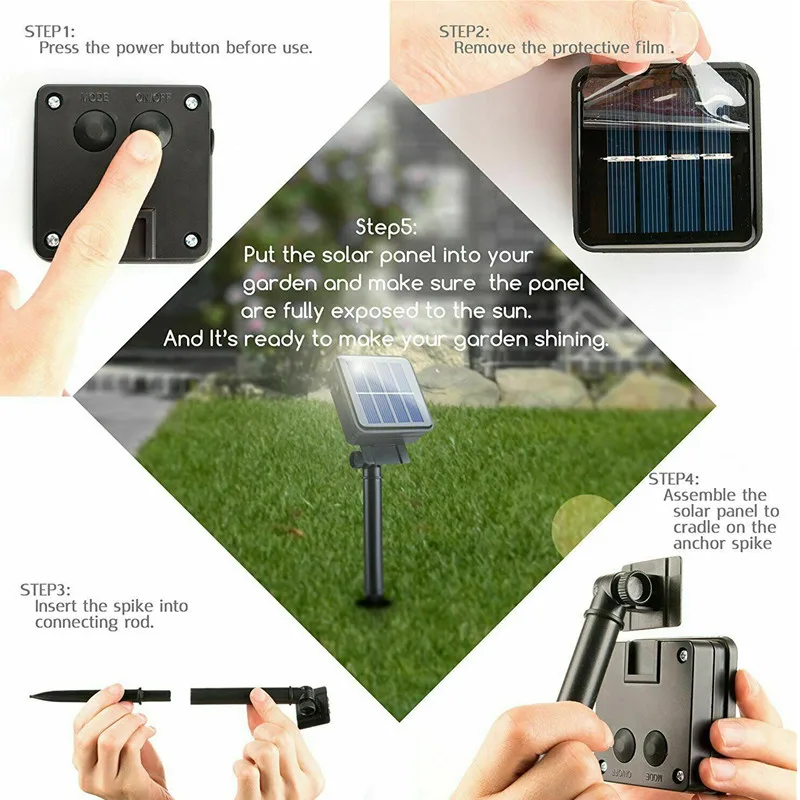 Solar Powered 30 LED String Light Garden Path Yard Decor Lamp Outdoor Waterproof | Лампы и освещение