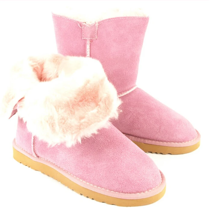 New Fashion women's one bailey button real leather snow boots Australia classic tall shoes 5803 With gift | Обувь