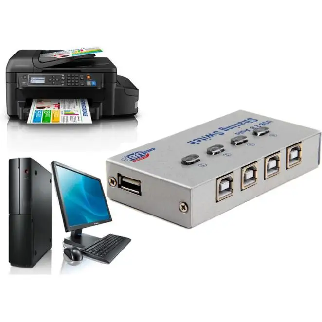 Легко установить 4 порта USB 2 0 переключатель высокоскоростной Обмен Switcher для
