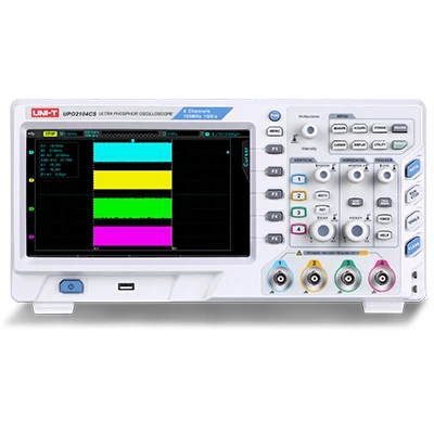 UNI-T UPO2104CS Ultra Phosphor Oscilloscopes 4CH 100MHZ Scopemeter Scope Meter 7 Inches Widescreen LCD Displays USB Interface |