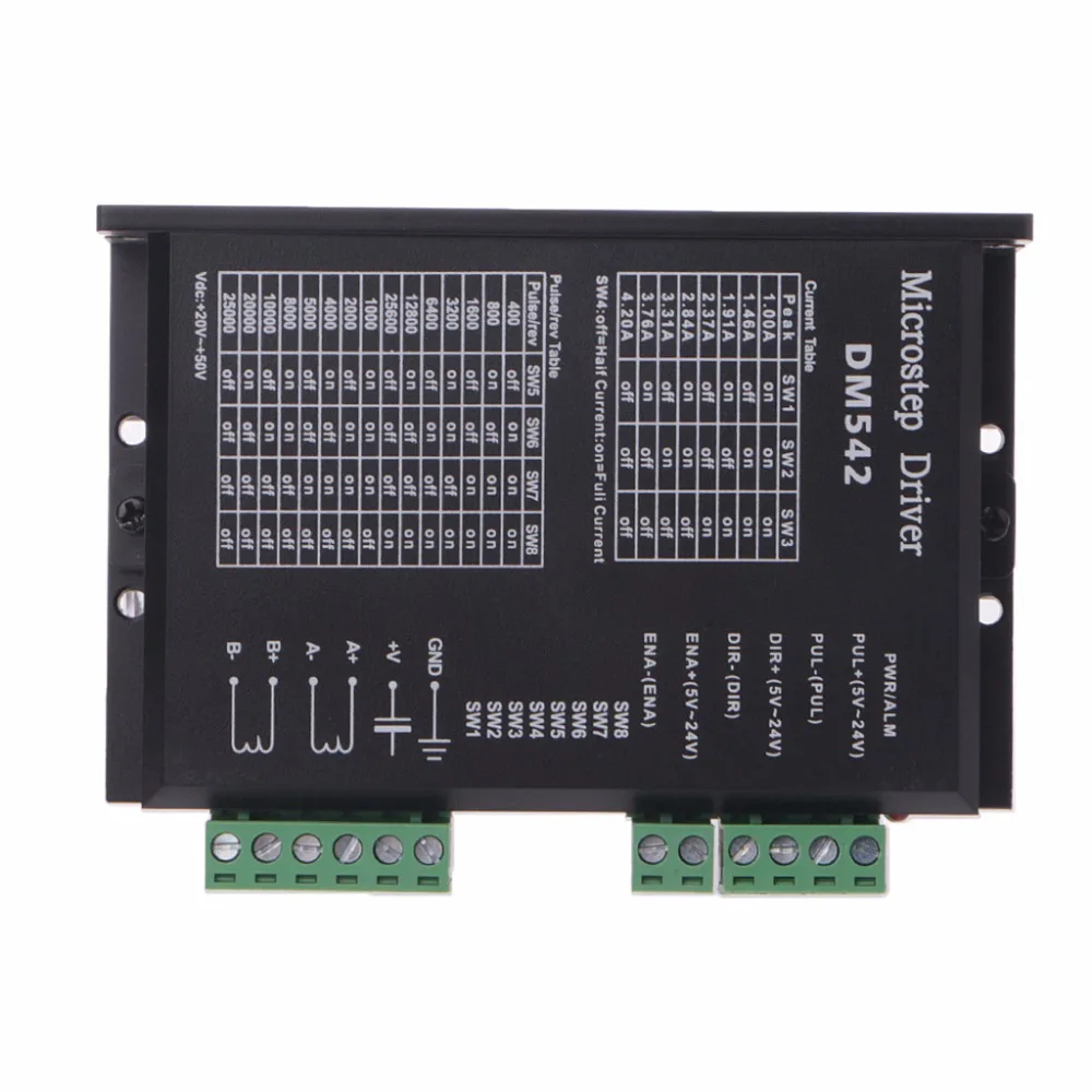 DC 24 60V DM542 Драйвер шагового двигателя для 57 86 серии 2 фазный цифровой шаговый