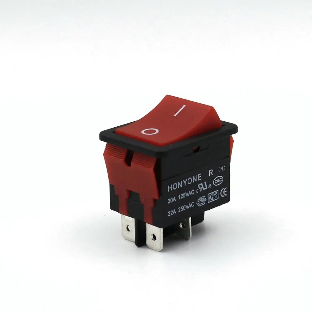 5 шт. LR-210 красный/черный высокотоковый IP55 4-Контактный Выключатель 2 положения 20 А
