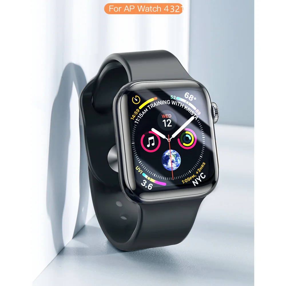 Закаленное стекло для Apple Watch 4 5 44 мм 40 iWatch 3 2 1 42 38 3D 9H защита экрана apple watch