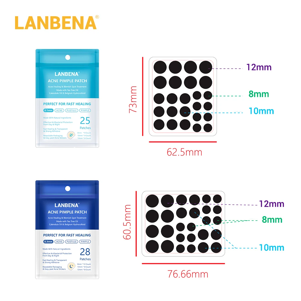 Lanbena акне прыщи патч 28 шт невидимые наклейки лечение прыщей мастер средство для