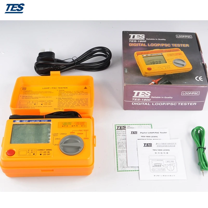TES 1800A PSC тестер сопротивления 0 01 Вт 3 значный ЖК дисплей петля сопротивление