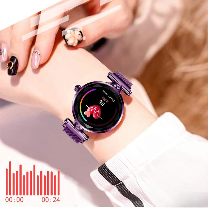 H1 женские умные часы модные туфли монитор сердечного ритма Фитнес трекер Bluetooth