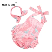 baby bodysuits flamingos print loves infant girl clothing sleeveless newborn jumpsuit 2019 summer baby girls bodysuit