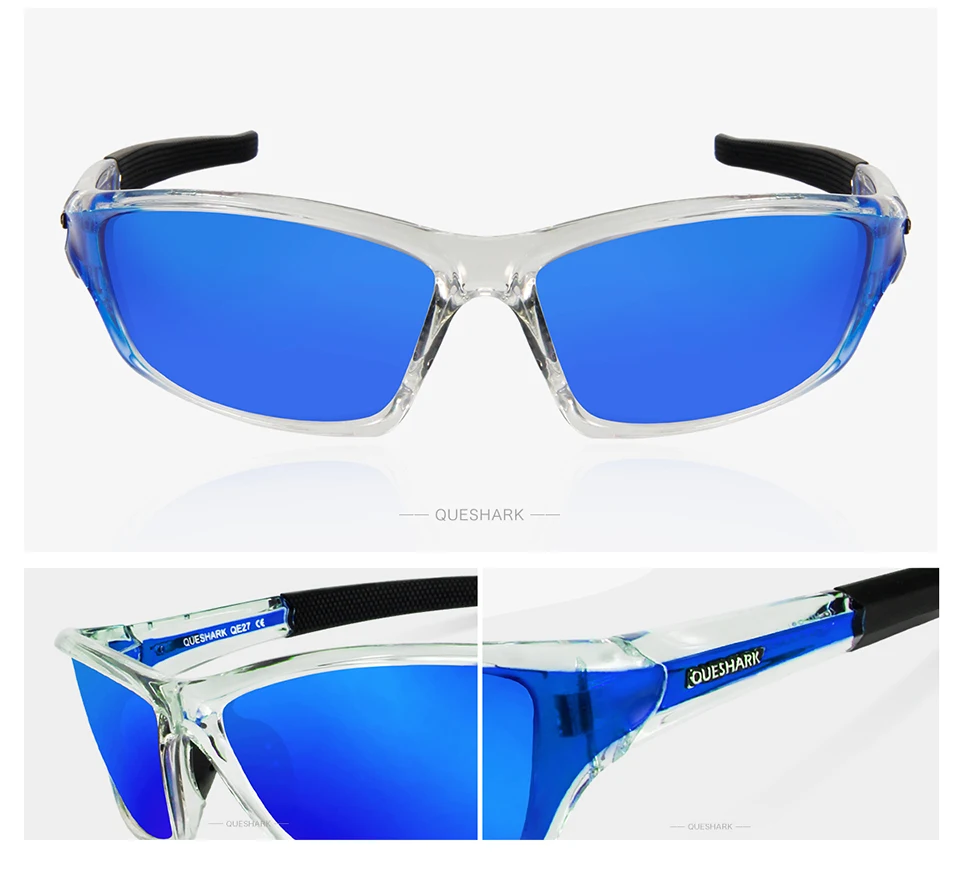 QUESHARK TR90 Untralight оправа HD поляризационные солнцезащитные очки для рыбалки очки для велоспорта для мужчин и женщин Спорт Туризм Бег гольф