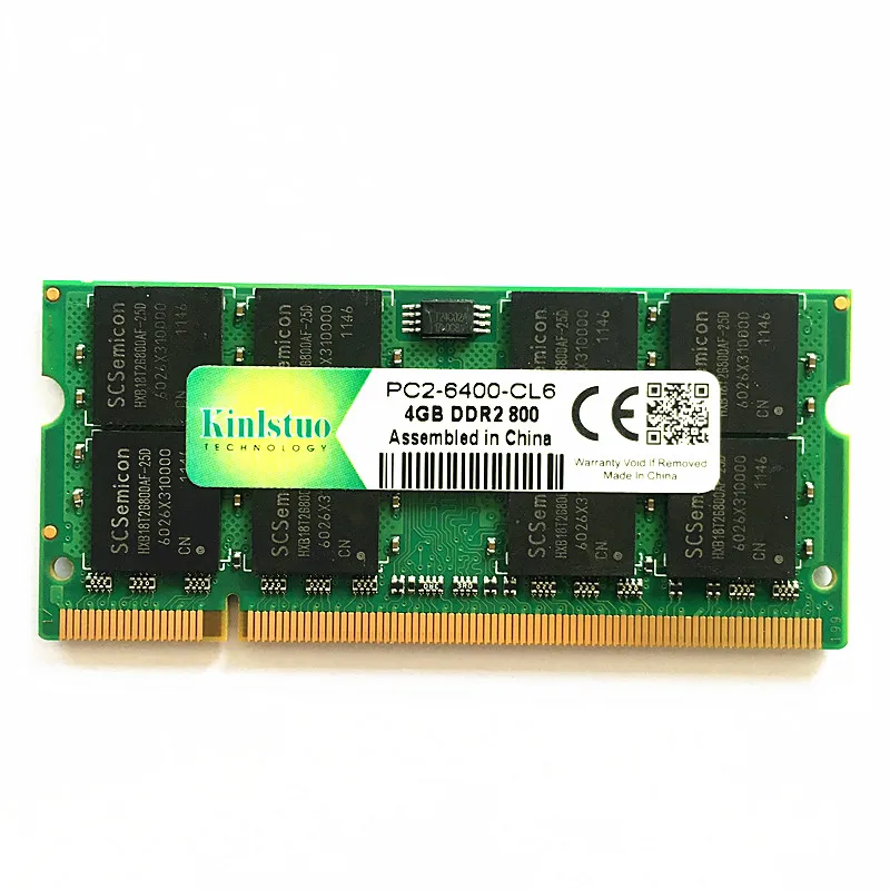 

ОЗУ Kinlstuo DDR2, 4 Гб, 800 МГц, для ПК, 6400, для ноутбука, 200 Контактов