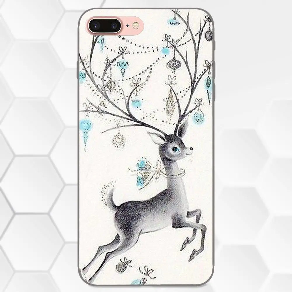 Soft TPU Mobile Pouch Christmas Reindeer For Galaxy C5 C7 J1 J2 J3 J330 J5 J6 J7 J730 2017 Ace Core Duo Max Mini Plus Prime Pro | Мобильные