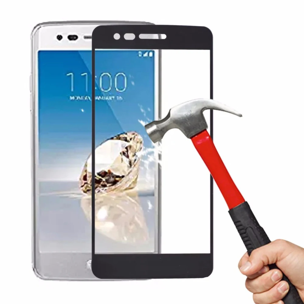 Цветное закаленное стекло 2.5D с полным покрытием для LG K8 2017 X240/ K10 X300 защита экрана