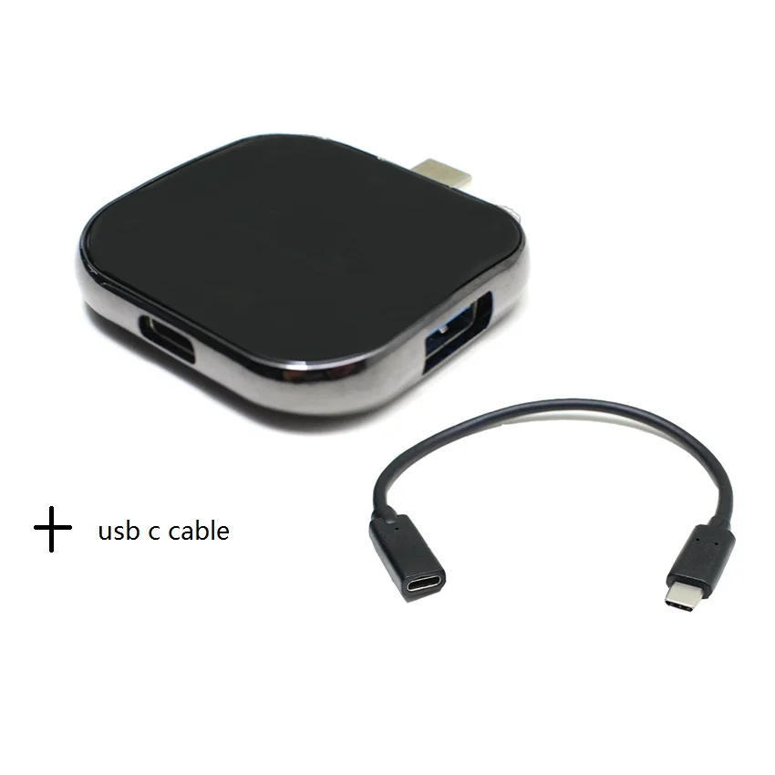 Black with cable JZYuan USB C концентратор HDMI 1080P Dex портативный режим для samsung Galaxy S9/S8 kingd переключатель PD зарядка USB 3,0 Thunderbolt 3 док-станция - Цвет: Black with cable