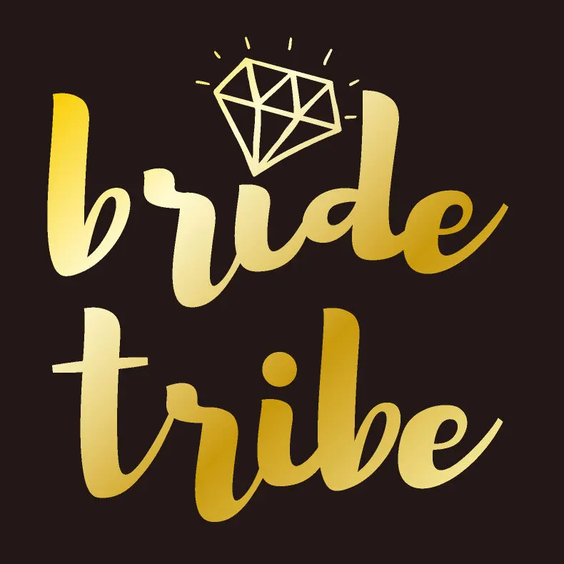 T17 5 штук в партии команда надпись «Bride Tribe» жениха с принтами "Отряд наклейки для временных татуировок забавные Свадебные душ Временные татуировки девичник Вечерние - Цвет: T17