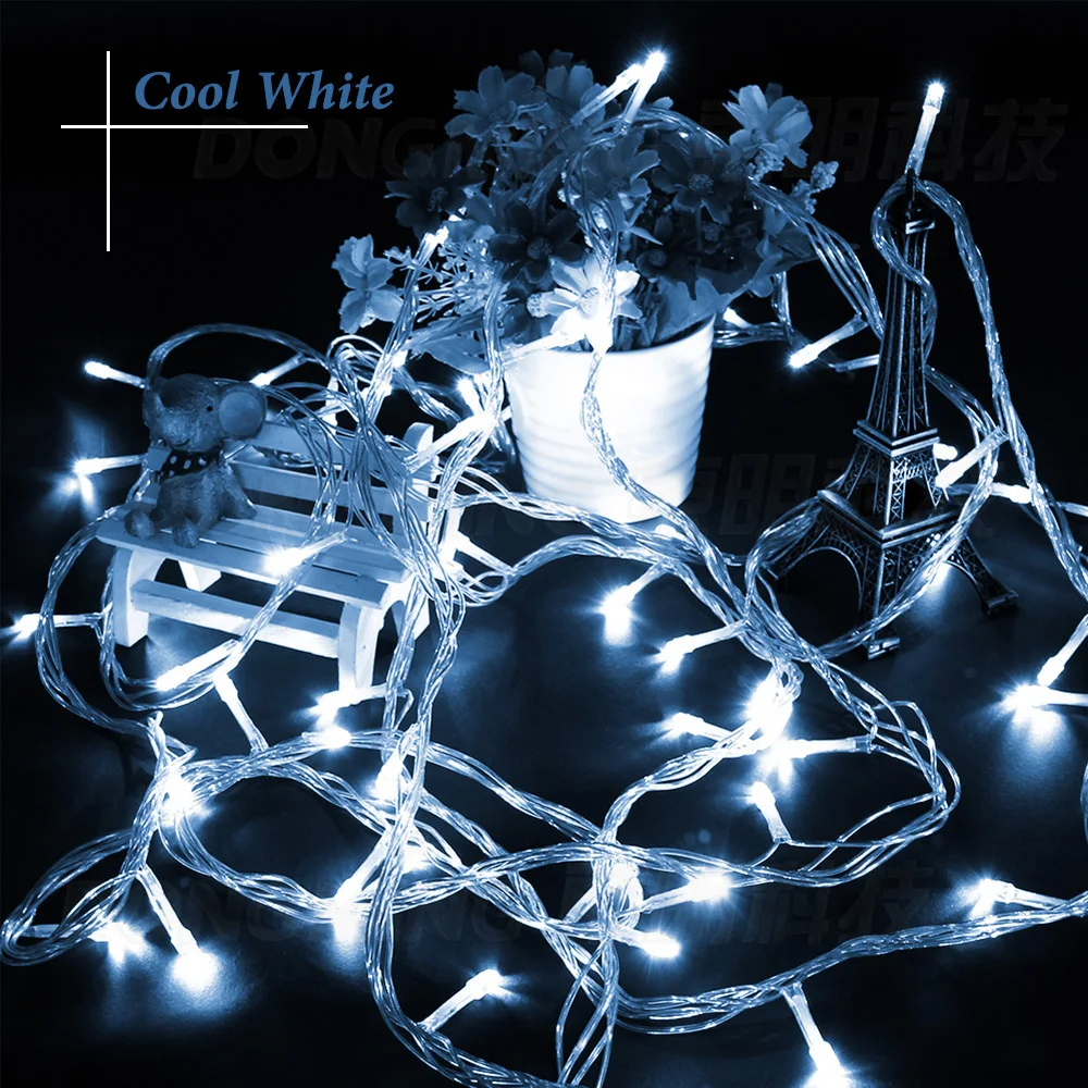 Best price 4pcs LED Christmas Light 100M 600Leds AC220V/110V 42W 9colors RGB white Led String For Tree Lights | Лампы и освещение