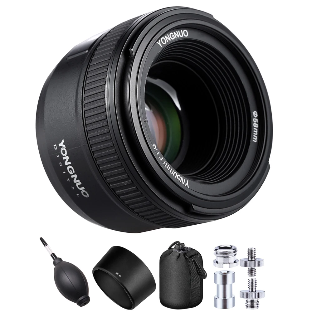 Объектив YONGNUO YN50mm F1.8 с автофокусом и большой диафрагмой для Nikon D800 D5 D4 D700 D7500 D3500 D500