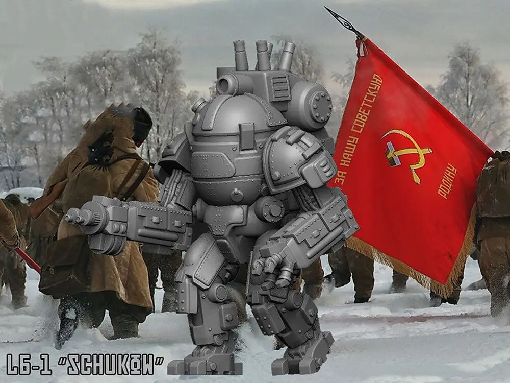 1/35 масштаб 67 мм Неокрашенная фигурка советского робота Второй мировой войны |