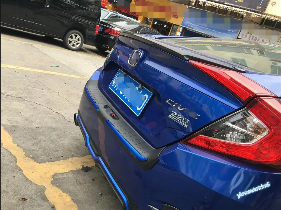 Высокое качество! ABS спойлер Задняя Крышка багажника Накладка 1 шт. для Honda Civic 2016