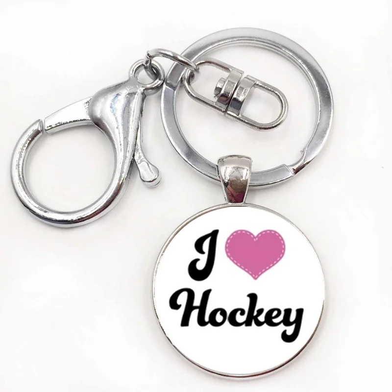 Брендовый брелок для ключей с надписью Keep Calm and Love Hocky повседневный спортивный
