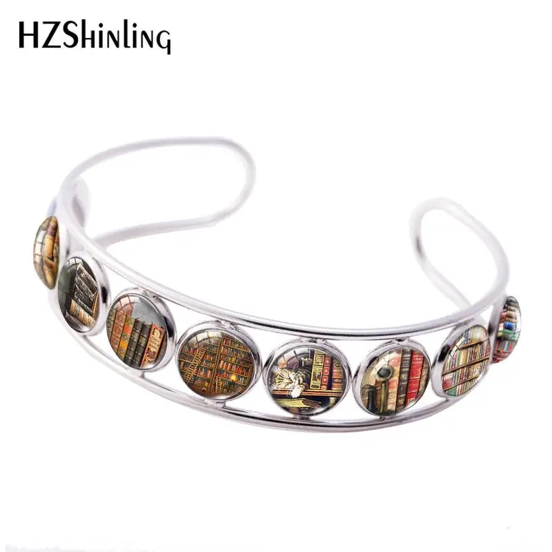 2019 New Vintage Books Adjustable Bracelets Book Shelf Bracelet Love Reading Bangle Hand Craft Class Dome Jewelry | Украшения и