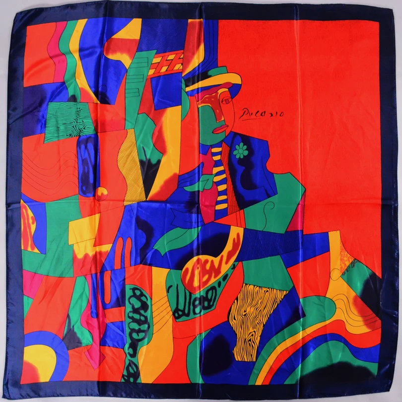 Женский мусульманский головной платок BYSIFA Красный квадратный атласный зимний