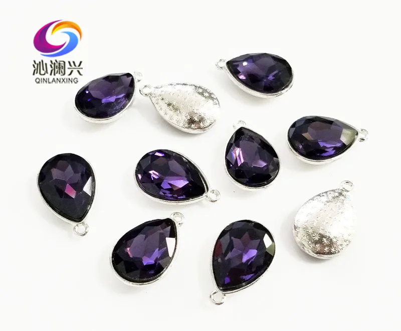 deep purple 7x10 мм 10x14 мм 13x18 мм Форма dr высокое качество стекло кристалл кулон, flatback пришить стразы, Diy/аксессуары для одежды - Цвет: deep purple