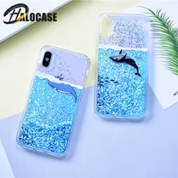liquid case luxury soft quicksand whale fish fundas phone cover case for iphone 12 11 pro max xs max xr 6 6s 7 8 plus cover case