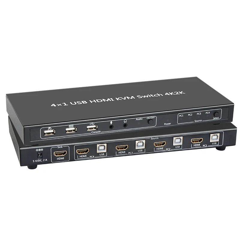 

KVM401 4 PORTS HDMI USB 2.0 KVM SWITCH WITH HOTKEY 4K60HZ