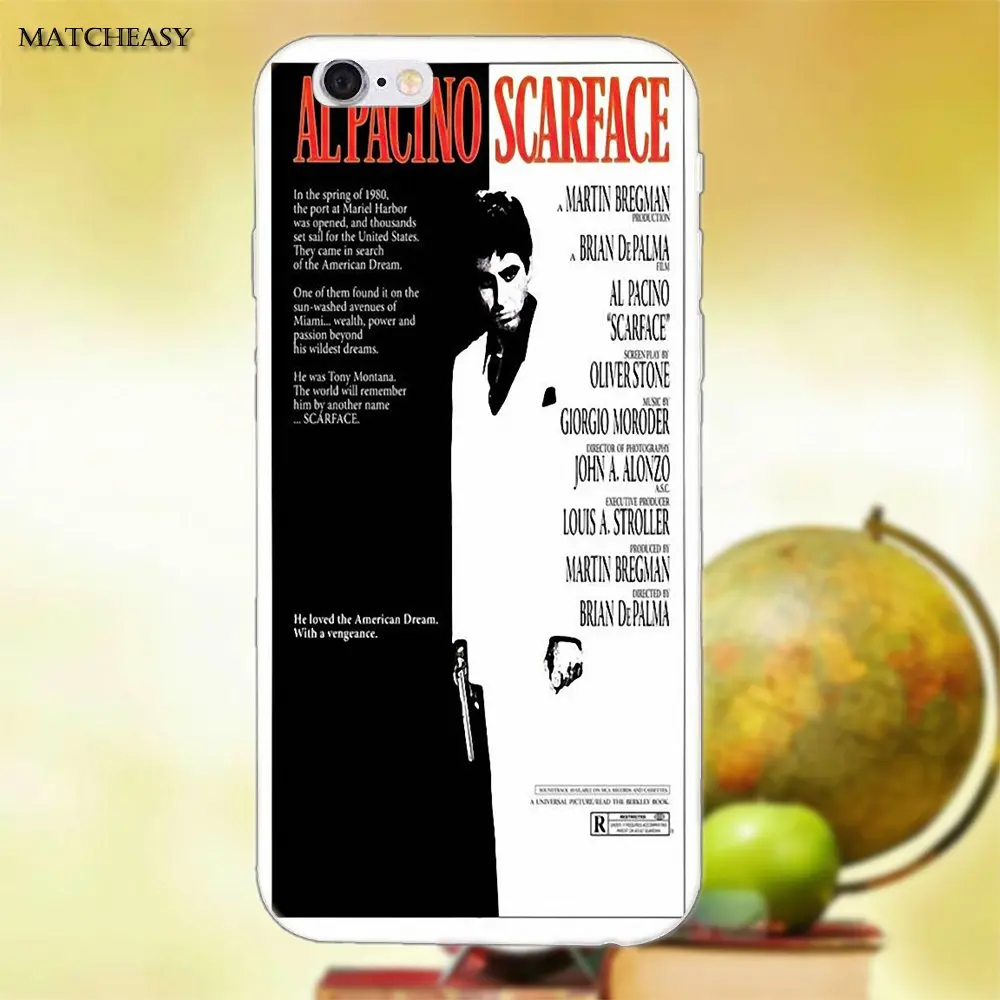 Tony Монтана Scarface для Apple iPhone X XS Max XR 4 4S 5 5C SE 6 6S 7 8 Plus мягкий силиконовый прозрачный