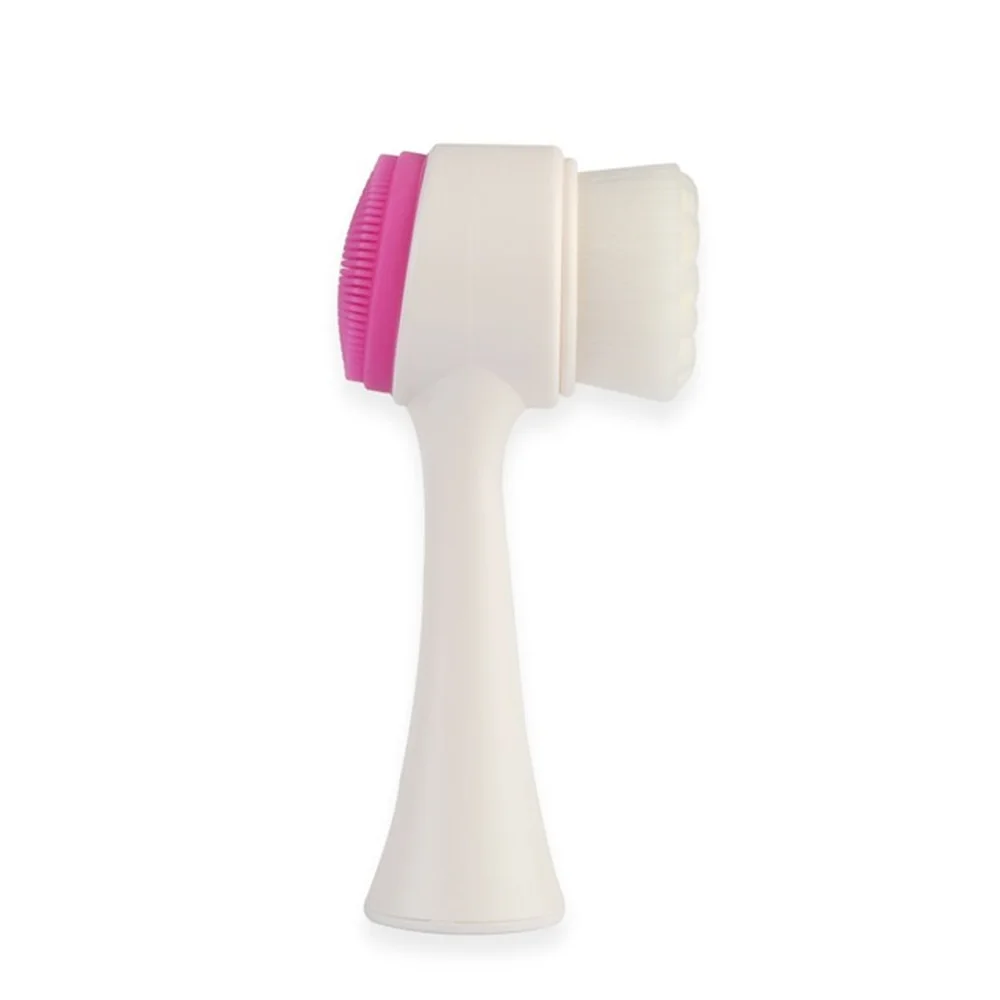 POZILAN 2in1 лицо щетка для очистки Уход за кожей 3D Стиральная Очиститель Exfoliator Pore акне