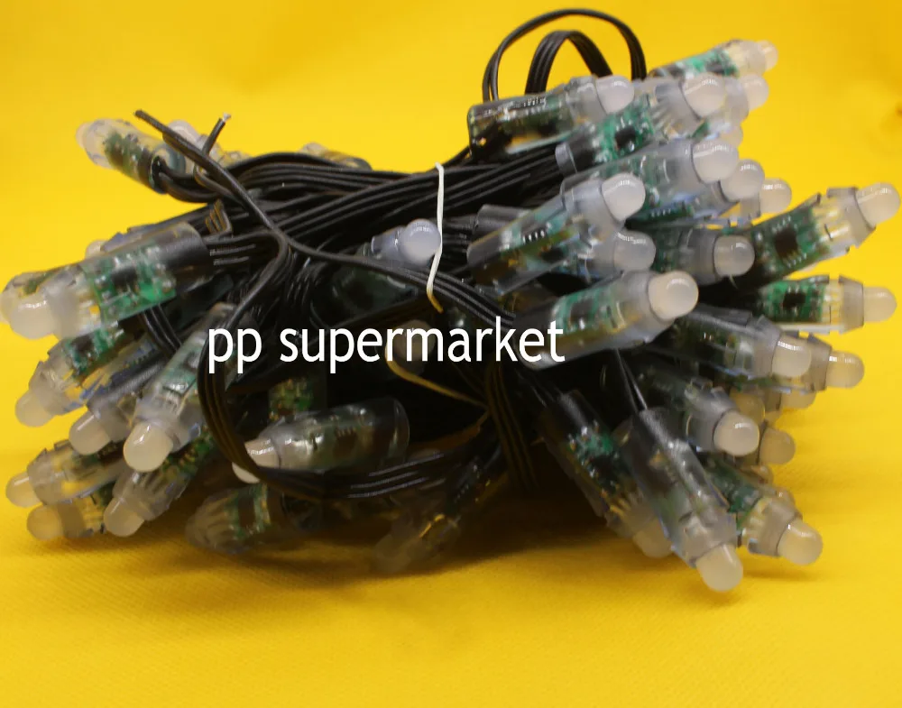 18AWG провод 100 шт/шнур DC12V 12 мм WS2811 адресуемый RGB led умный пиксельный узел со всеми