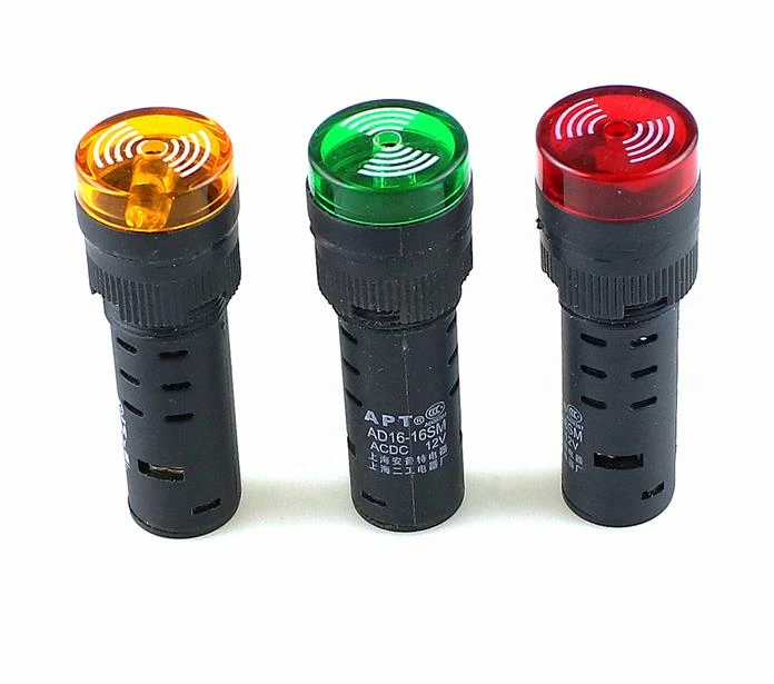 Хиты продаж зуммер AD16-16SM 12V 24V 220V 16 мм звук и светильник мигающий сигнал тревоги AD16-16SM