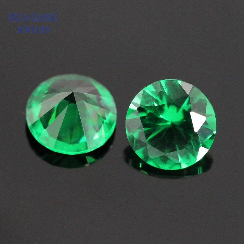

Round 2.6~12mm Green Nano Semi Precious Stone Brilliant Cut Nano High Temperature Resistance Synthetic Gems For Jewelry