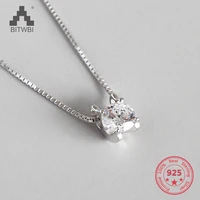 authentic silver 925 jewelry zircon woman girl female diamond necklace pendant sacred holiday gift
