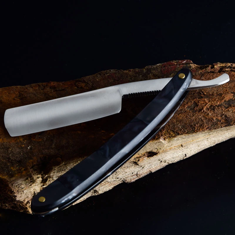 Non-slip Vintage Beard Razor Professional Men Shaving Knife Straight Edge Steel Manual Hair Removal Barber Shaver Tools |