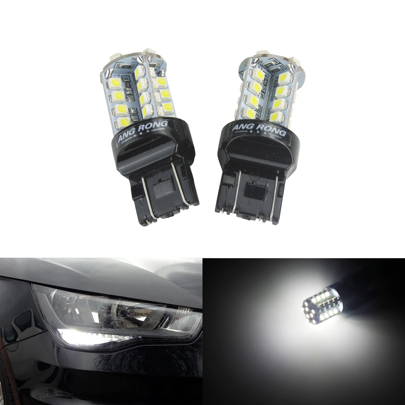 ANGRONG 2X 40 SMD 7440 582 W21W белая лампа 6W светодиодный светильник дневного света
