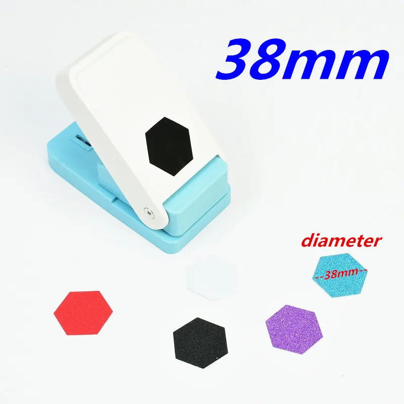 38mm hexagon 25-38 мм Дырокол плотная бумага пробойник ПВХ дырокол для скрапбукинга ремесло perfurador diy Дырокол поздравительная открытка - Цвет: 38mm hexagon