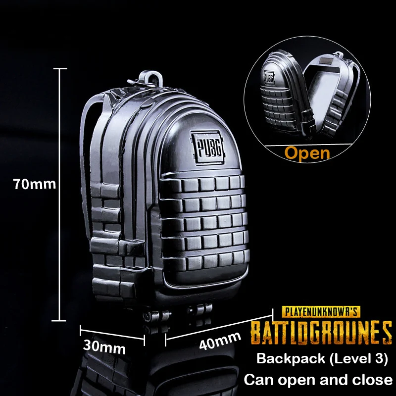 Playerunknown's Battlegrounds брелок PUBG рюкзак уровень 3 Модель из цинкового сплава