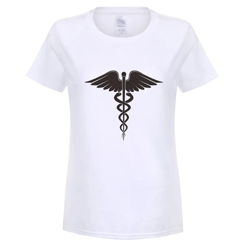 Женская футболка с короткими рукавами Caduceus хлопковая Футболка круглым вырезом